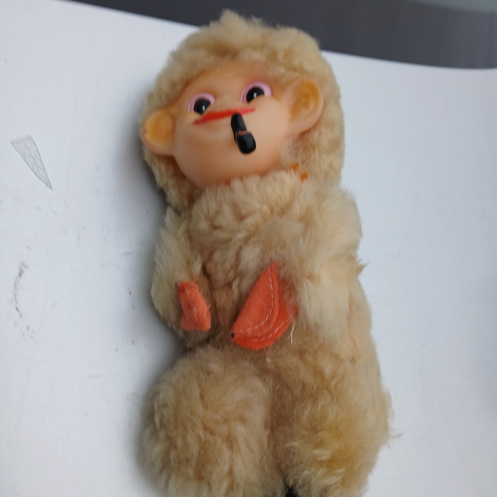 Vintage Plush Monkey Toy